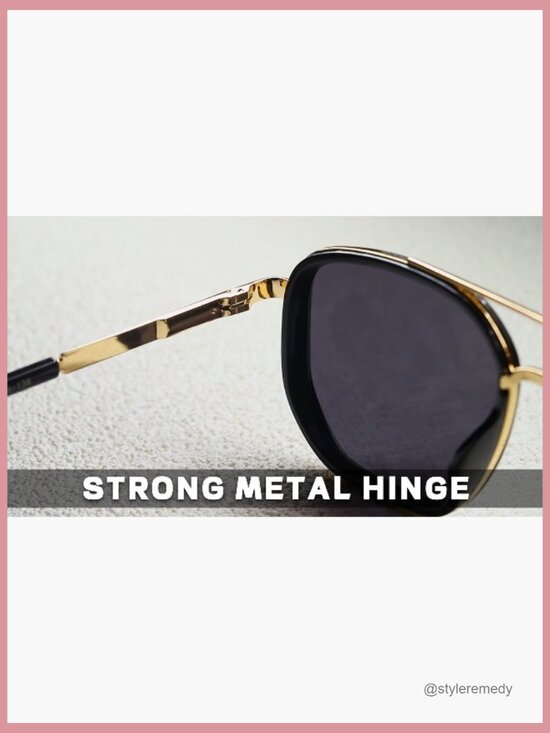 Polarized Aviator Sunglasses with Square Frame and UV400 Protection main image 7